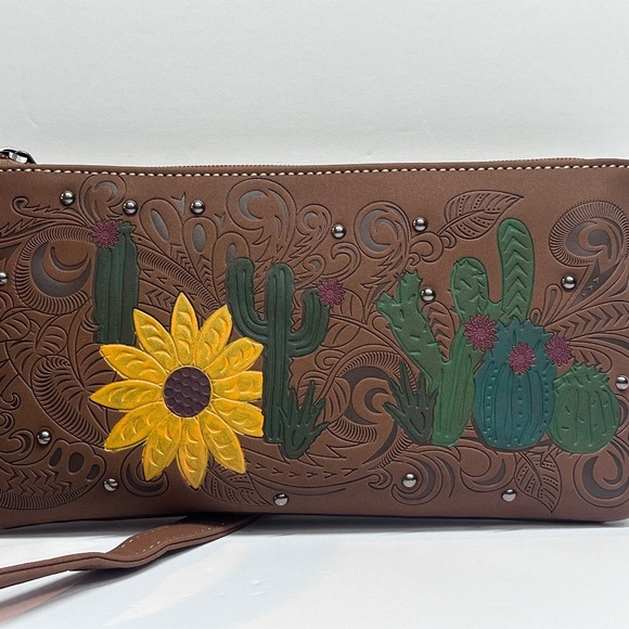 Justin Boots Handbags - Justin Tooled Western Crossbody Bag